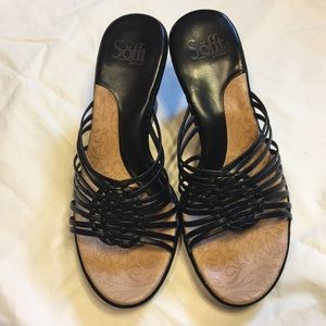 Sofft Black Sandal Wedges
